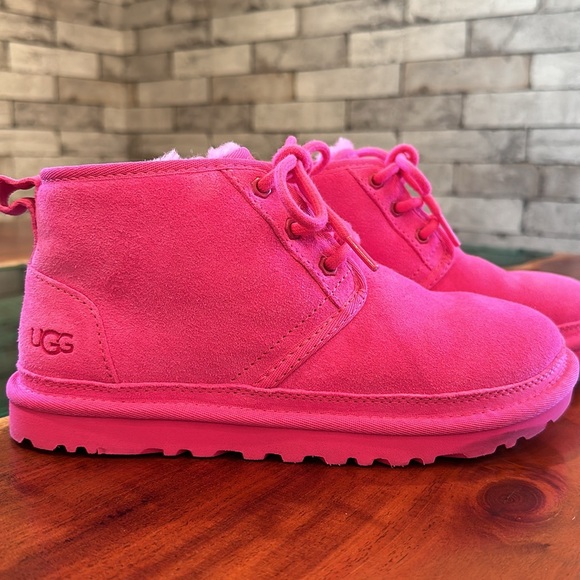 UGG Hot Pink Booties Like New Size 6 - Picture 2 of 9